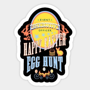 Happy Easter Egg Hunt Vintage EGGXECUTIVE RC03 Sticker